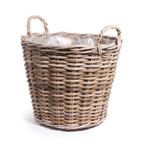 PORTA VASO TONDO XV36 RATTAN CON MANICI