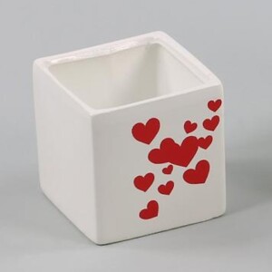 PORTA VASO CON CUORI