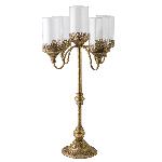 CANDELABRO 5 BRACCI C/VETRO