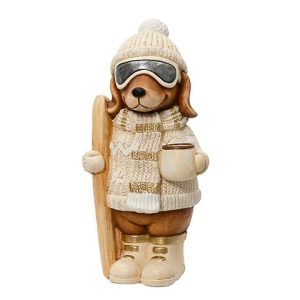 CANE CON SNOWBOARD
